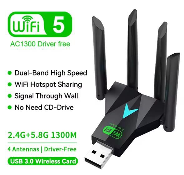 Dual Band 1300mbps Wifi USB ADAPTER